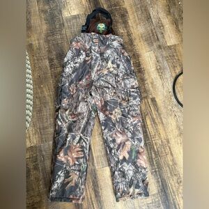 Cabela's Dry Plus Silent Suede Insulated Camo Hunting bibs size L